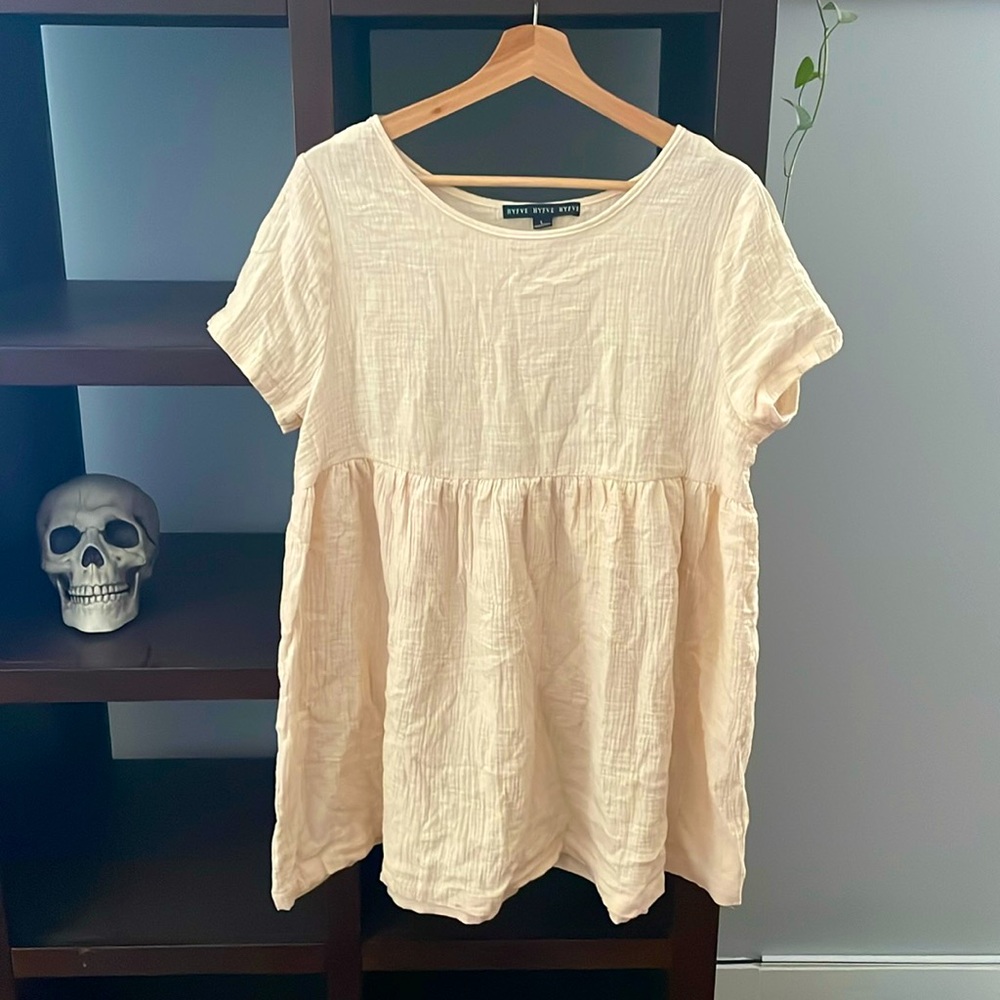 Hyfve Cream Babydoll Dress Size L